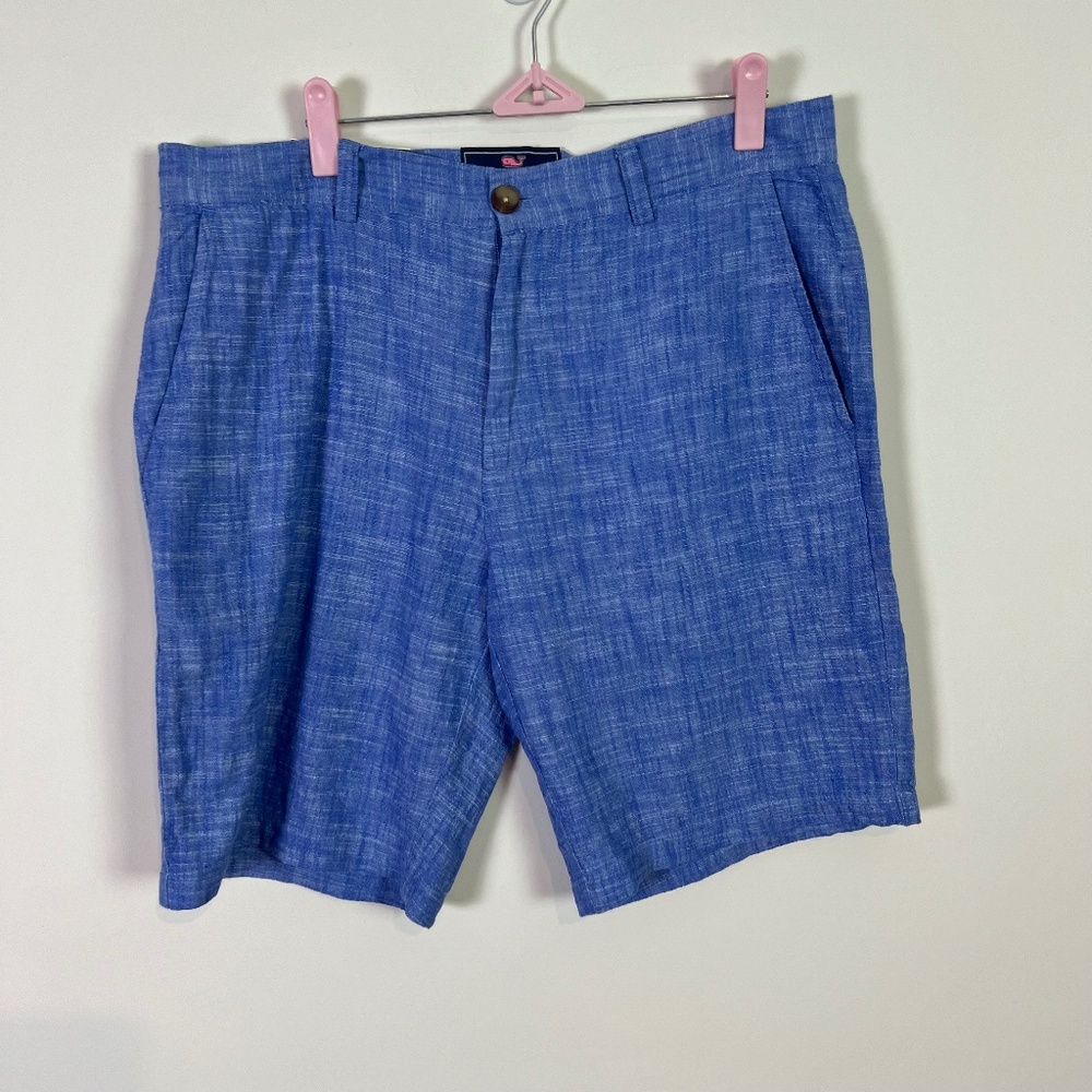 Vineyard Vines Men’s Chambray Marlin 9” Classic Breaker Shorts NWT